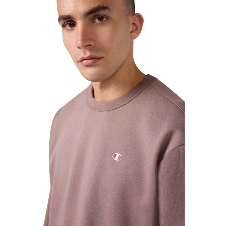Champion Felpa Girocollo Logo Piccolo Moro Uomo