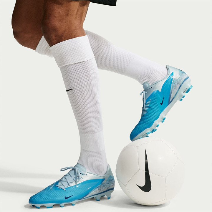 Nike Phantom 6 Low Acad Fg Mg Eh Azzurro Bianco - Scarpe Da Calcio Uomo