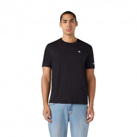 Champion T-Shirt Logo Piccolo Nero Uomo