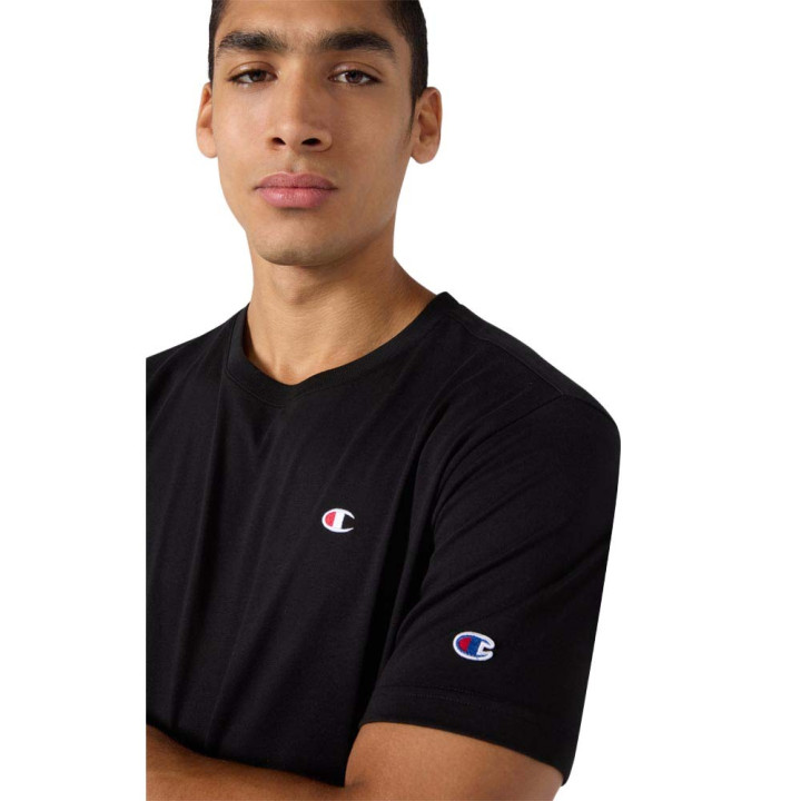 Champion T-Shirt Logo Piccolo Nero Uomo