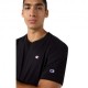 Champion T-Shirt Logo Piccolo Nero Uomo
