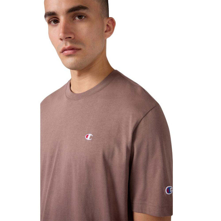 Champion T-Shirt Logo Piccolo Moro Uomo