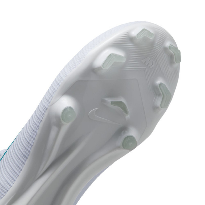 Nike Vapor 17 Acad Fg Mg Bianco Azzurro - Scarpe Da Calcio Bambino