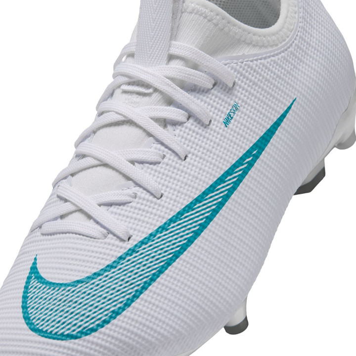 Nike Vapor 17 Acad Fg Mg Bianco Azzurro - Scarpe Da Calcio Bambino