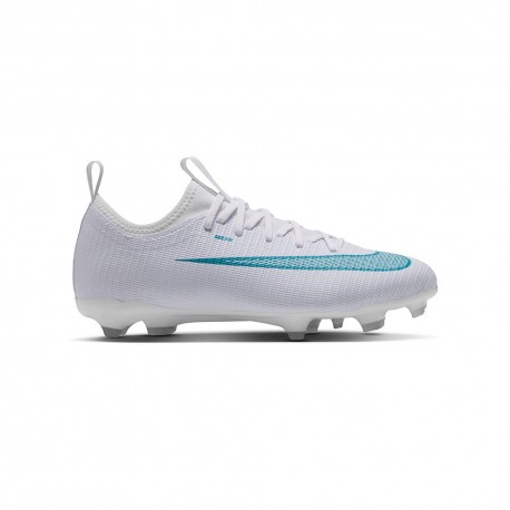 Nike Vapor 17 Acad Fg Mg Bianco Azzurro - Scarpe Da Calcio Bambino