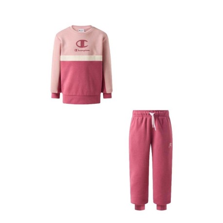 Champion Tuta Sportiva Girocollo Rosa Bambino
