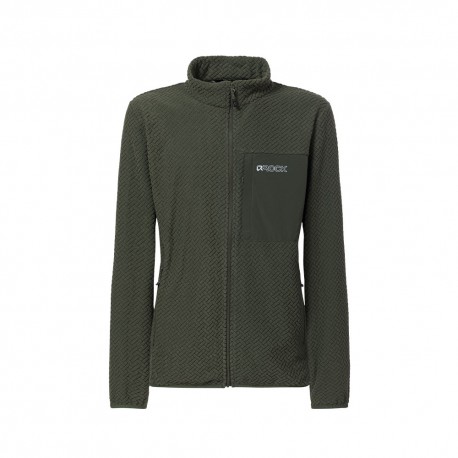 Rock Experience Felpa In Pile Night Crest Kombu Verde Uomo