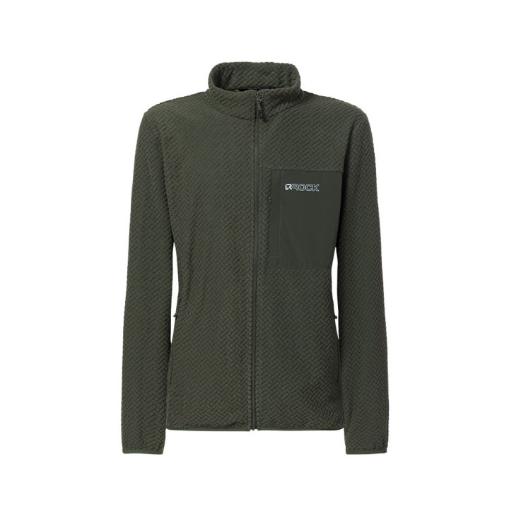 Rock Experience Felpa In Pile Night Crest Kombu Verde Uomo