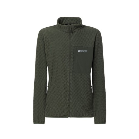 Rock Experience Felpa In Pile Night Crest Kombu Verde Uomo