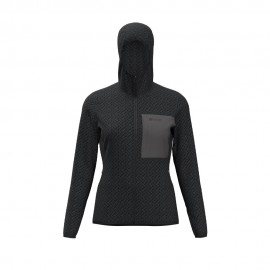 Rock Experience Felpa In Pile Night Crest Hoodie Caviar Donna