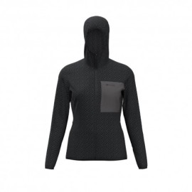 Rock Experience Felpa In Pile Night Crest Hoodie Caviar Donna