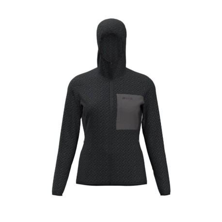 Rock Experience Felpa In Pile Night Crest Hoodie Caviar Donna
