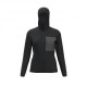 Rock Experience Felpa In Pile Night Crest Hoodie Caviar Donna