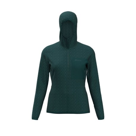 Rock Experience Felpa In Pile Night Crest Hoodie Ponderosa Pine Donna