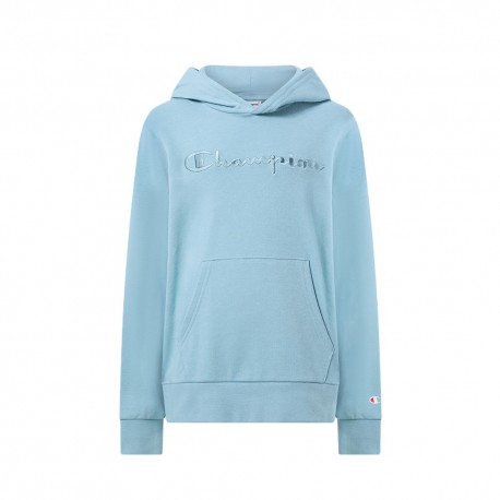 Champion Felpa Palestra Con Cappuccio Logo Tonale Blu Bambino