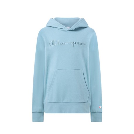 Champion Felpa Palestra Con Cappuccio Logo Tonale Blu Bambino