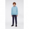 Champion Felpa Palestra Con Cappuccio Logo Tonale Blu Bambino
