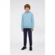 Champion Felpa Palestra Con Cappuccio Logo Tonale Blu Bambino
