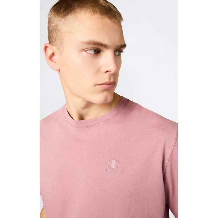 Champion T-Shirt Icon Wash Rosa Uomo