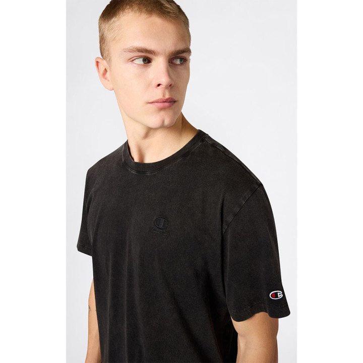 Champion T-Shirt Icon Wash Nero Uomo