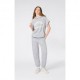 Champion Pantaloni Elastico Alto Grigio Donna