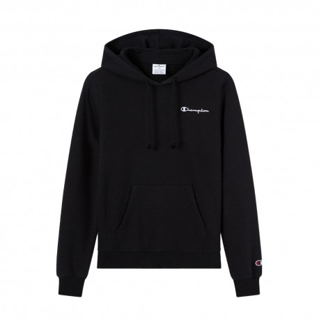 Champion Felpa Logo Piccolo Nero Donna