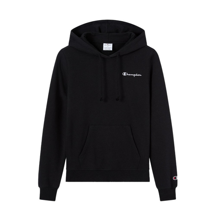Champion Felpa Logo Piccolo Nero Donna