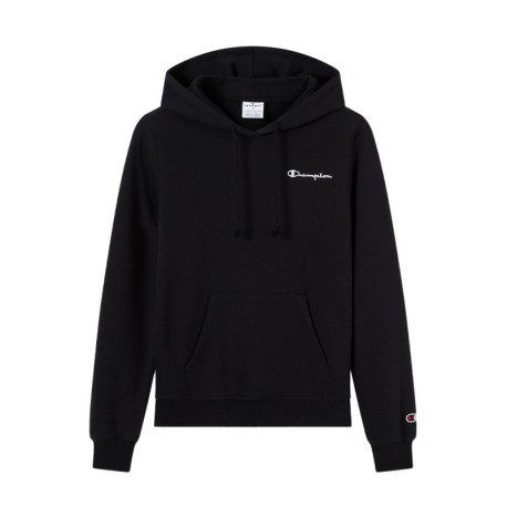Champion Felpa Logo Piccolo Nero Donna