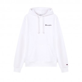 Champion Felpa Con Cappuccio Logo Piccolo Bianco Uomo