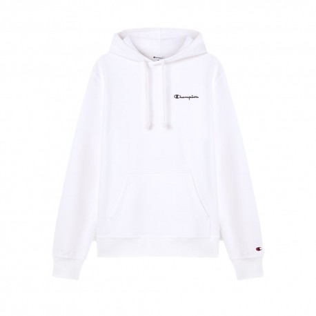 Champion Felpa Con Cappuccio Logo Piccolo Bianco Uomo
