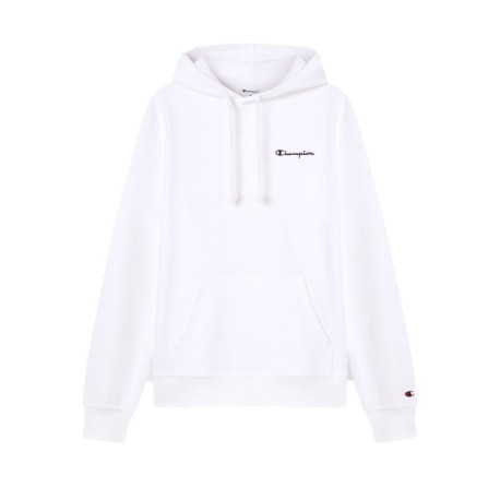 Champion Felpa Con Cappuccio Logo Piccolo Bianco Uomo