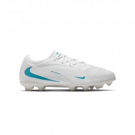 Nike Phantom 6 Low Pro Fg Mg Bianco Azzurro - Scarpe Da Calcio Bambino