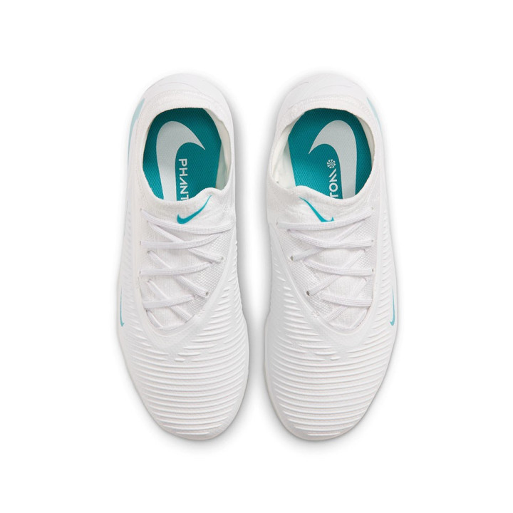 Nike Phantom 6 Low Pro Fg Mg Bianco Azzurro - Scarpe Da Calcio Bambino