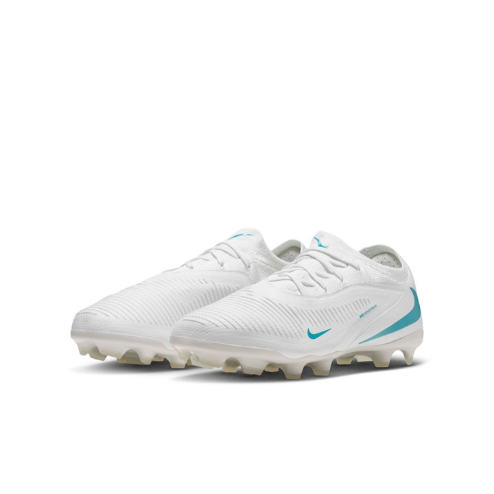 Nike Phantom 6 Low Pro Fg Mg Bianco Azzurro - Scarpe Da Calcio Bambino