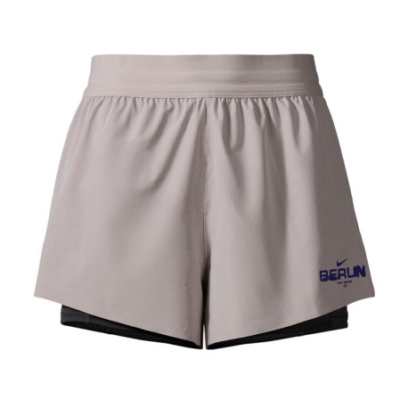 Nike Pantaloncini Running Swift 2In1 Berlin Grigio Donna