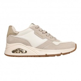 Skechers Uno Mesh Bianco Oro - Sneakers Donna