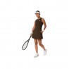 Asics Abito Tennis Game Nero Coffee Donna