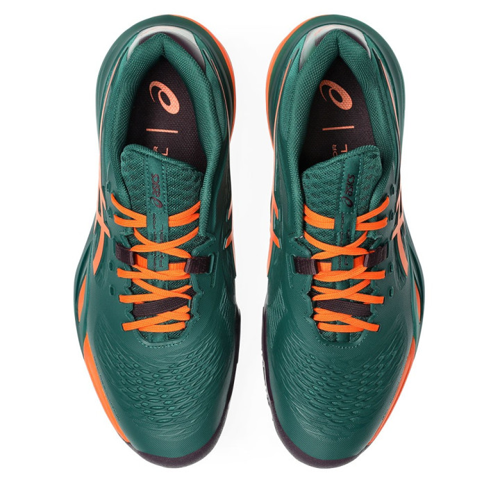 Asics Gel-Resolution X Jewel Verde Energy Arancio - Scarpe Padel Uomo