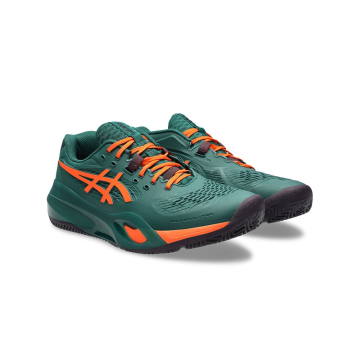 Asics Gel-Resolution X Jewel Verde Energy Arancio - Scarpe Padel Uomo