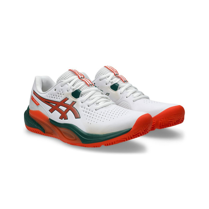 Asics Gel-Challenger 15 Bianco Energy Arancio - Scarpe Padel Uomo