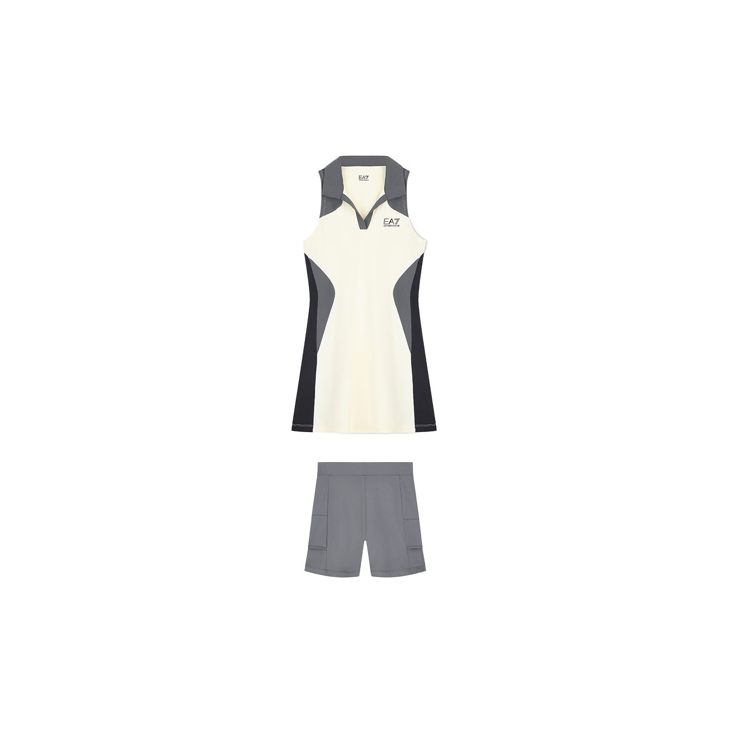 Emporio Armani Ea7 Donna Beige Abiti, S, New, - Immagine 2