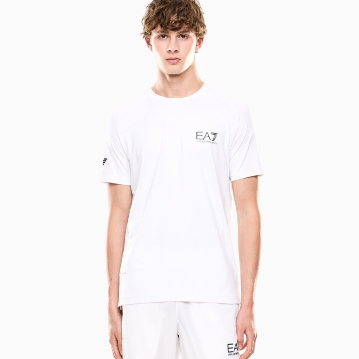 Ea7 T-Shirt Tennis Ventus7 Bianco Uomo