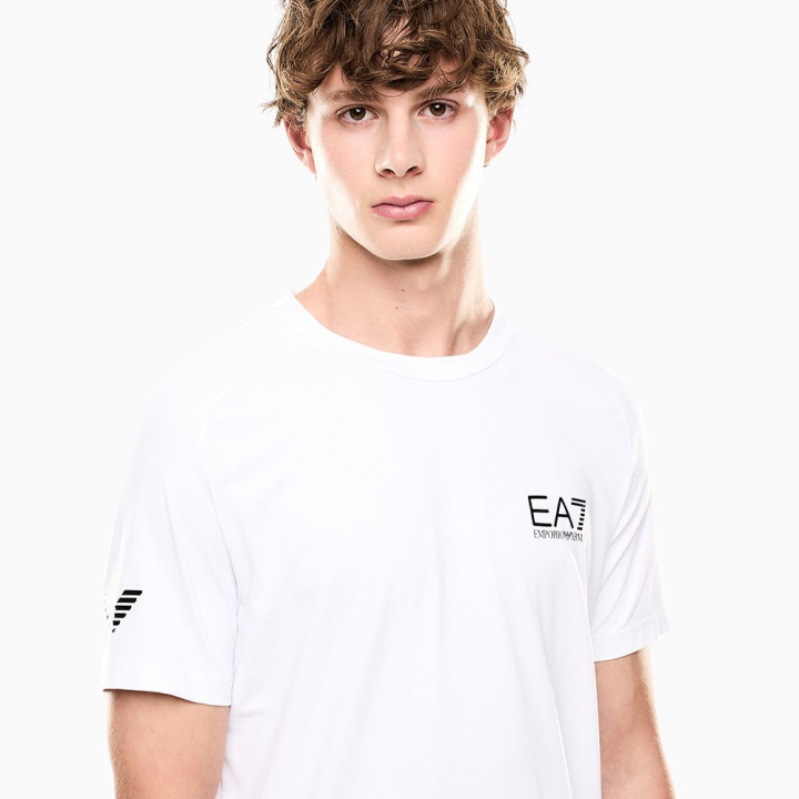 Ea7 T-Shirt Tennis Ventus7 Bianco Uomo