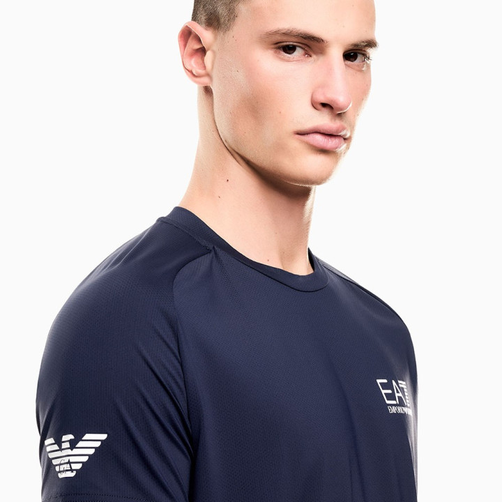 Ea7 T-Shirt Tennis Ventus7 Armani Blue Uomo