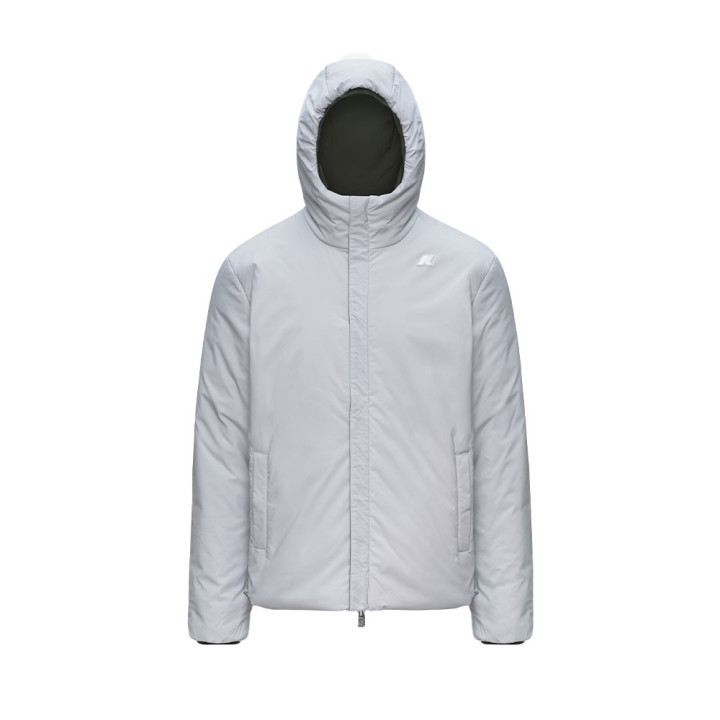 K-Way Giacca Con Cappuccio Stretch Warm Reversibile Verde Uomo
