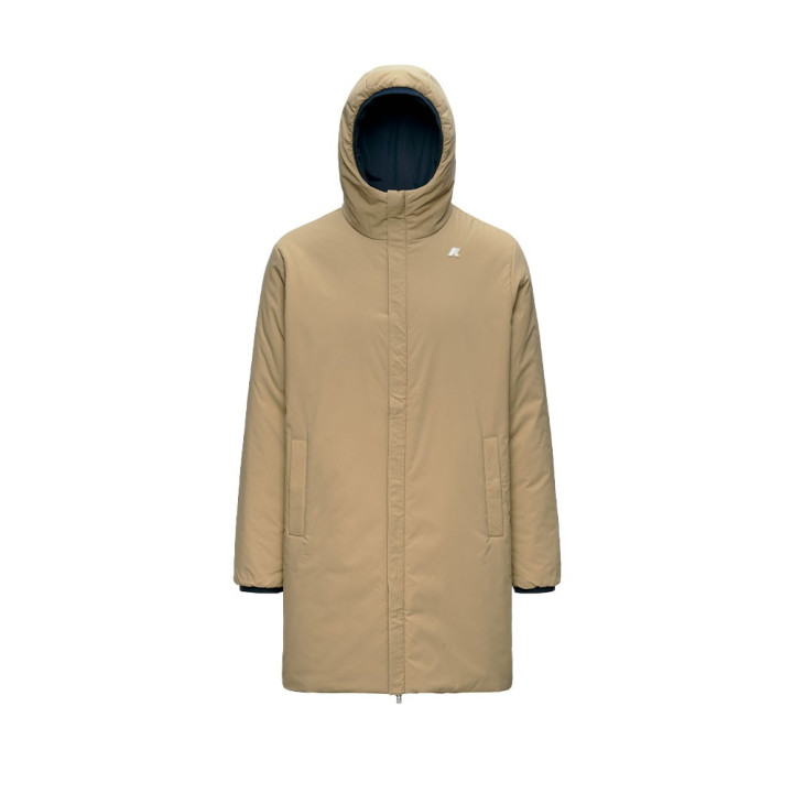 K-Way Giacca Cappuccio Stretch Warm Reversibile Blu Uomo