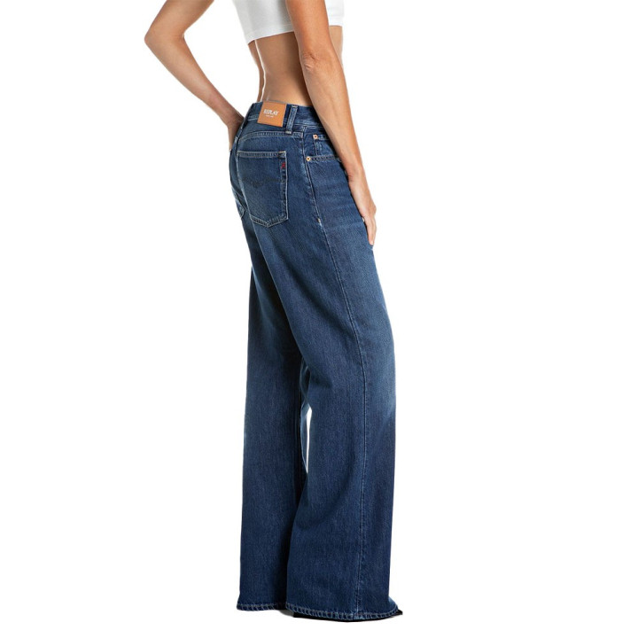 Replay Jeans Becca Relaxted Blu Medio Donna