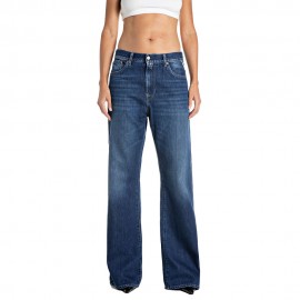 Replay Jeans Becca Relaxted Blu Medio Donna
