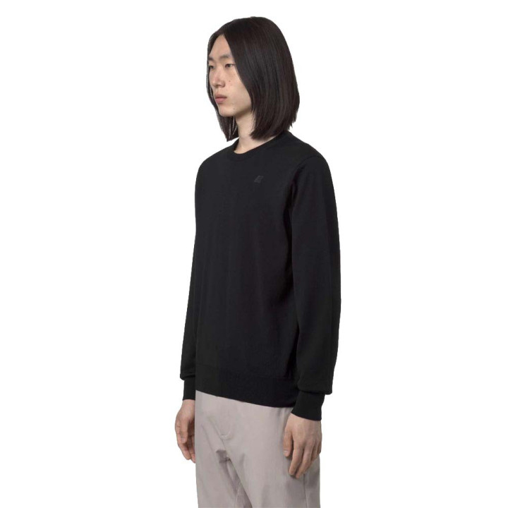 K-Way Maglia Maniche Lunghe Gircollo Sebastian Nero Uomo