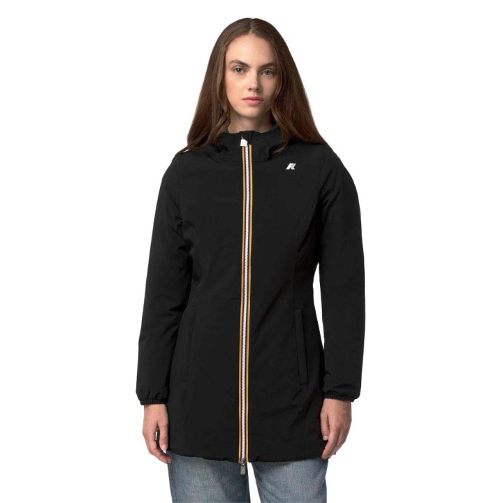 K-Way Giacca Denise Long Reversibile Nero Donna